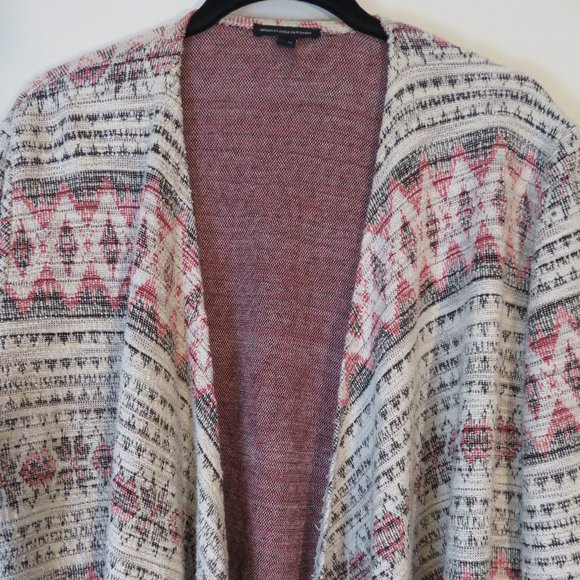 American Eagle | Size XL | Boho Aztec Waterfall Knit Cardigan Sweater - Picture 2 of 7
